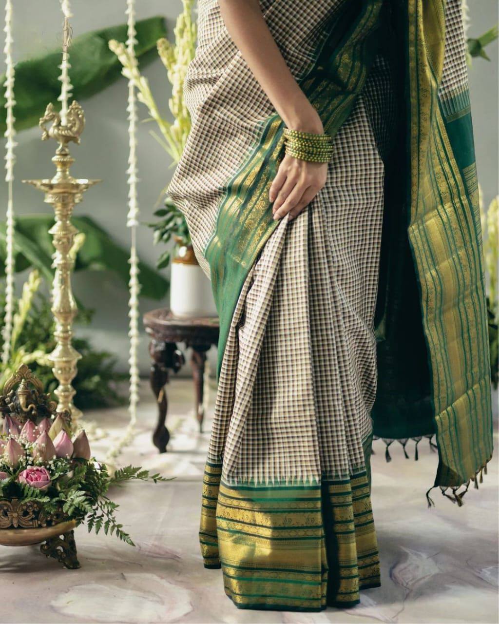Silk Saree with Rich Pallu & All-Over Jacquard