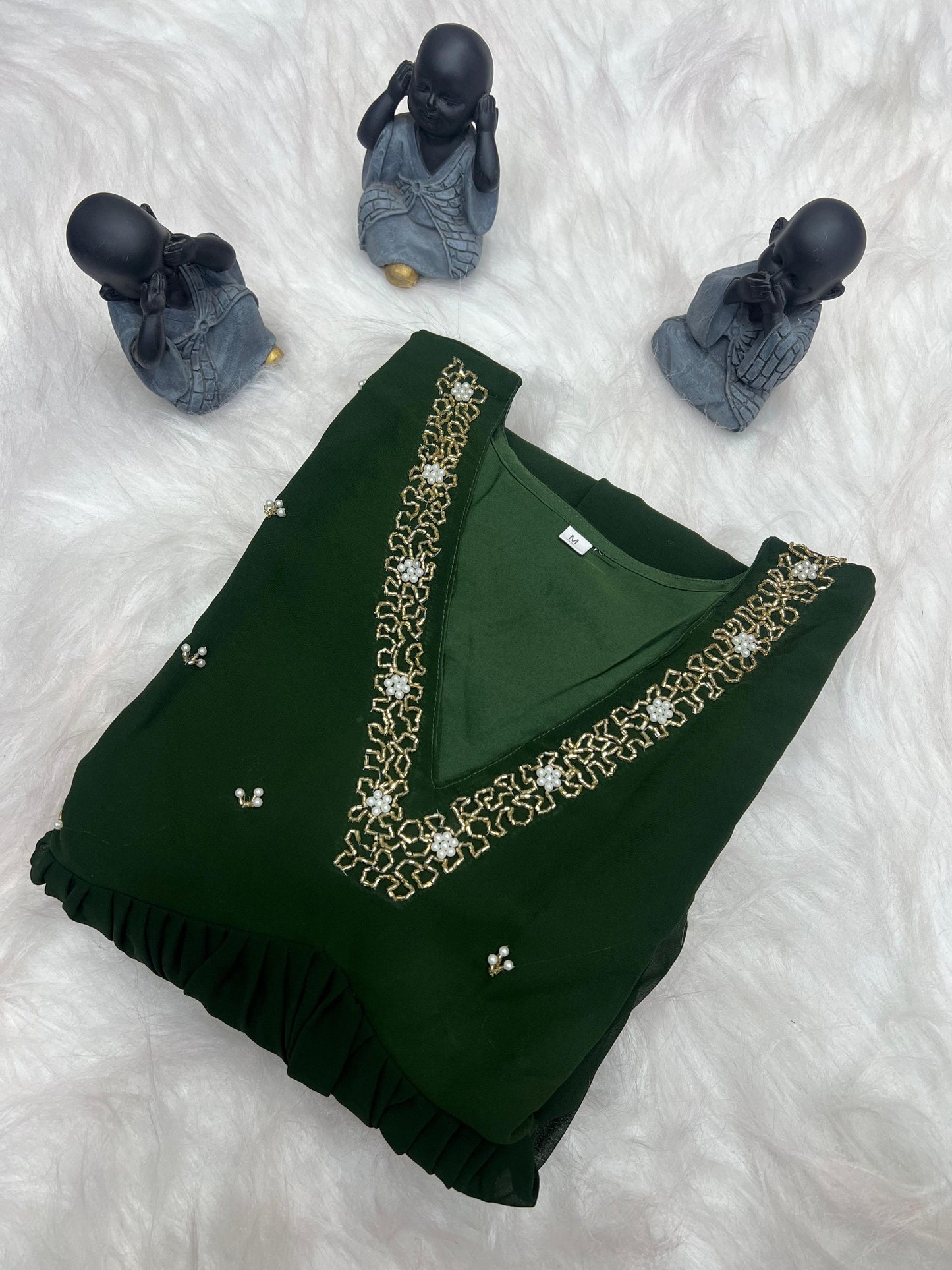 Georgette Dress with Khatli Maggam Handwork