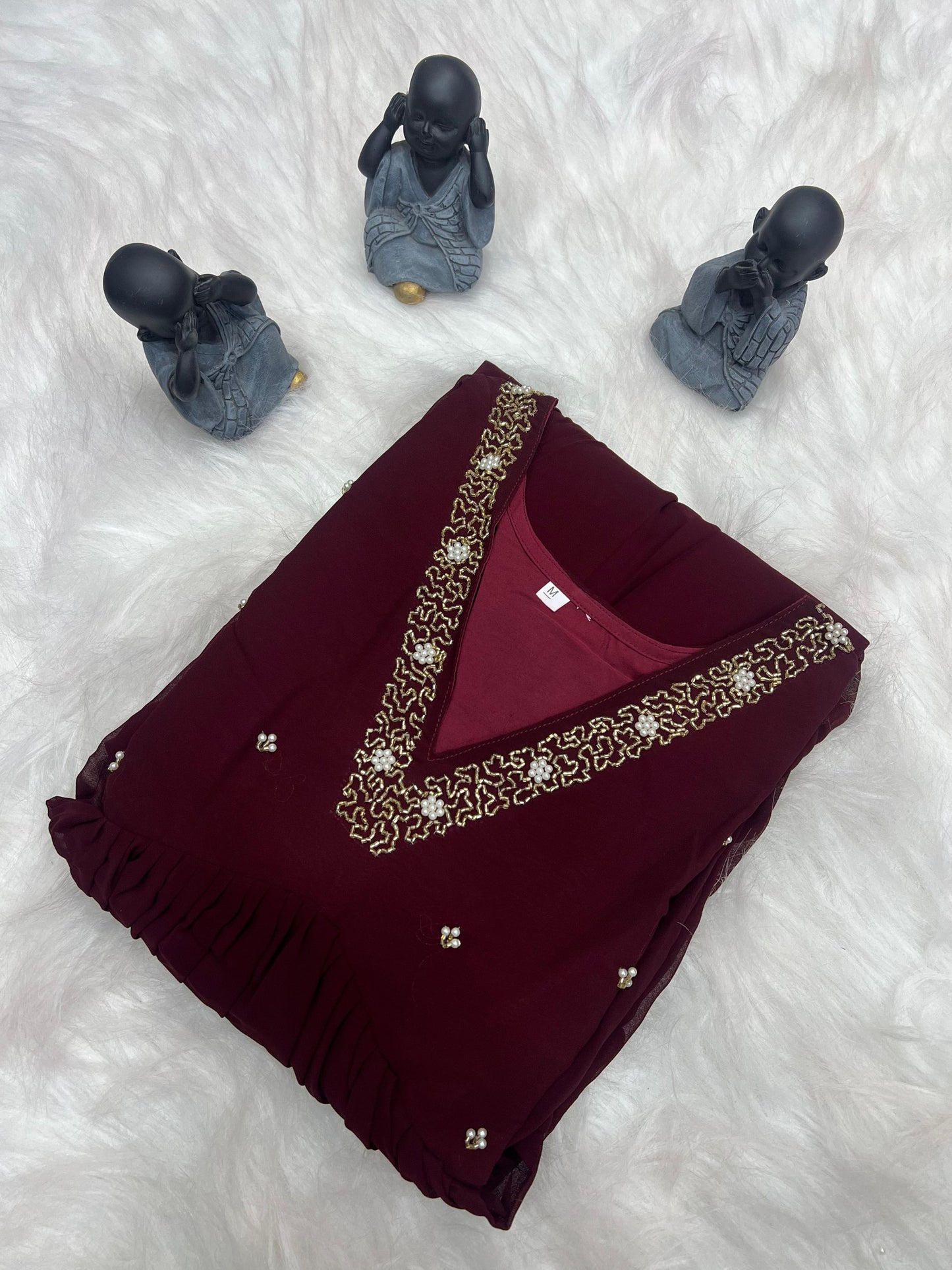 Georgette Dress with Khatli Maggam Handwork