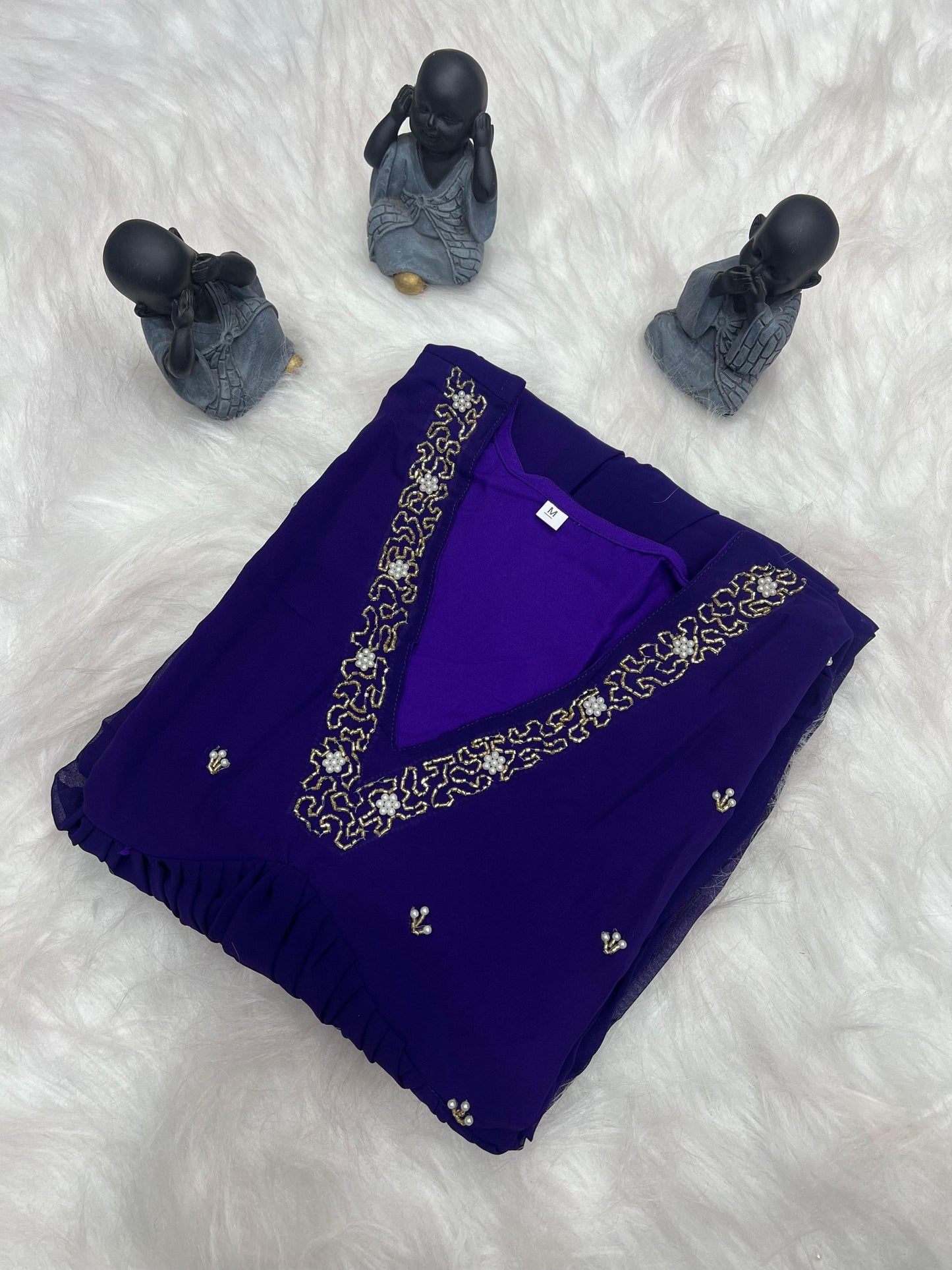 Georgette Dress with Khatli Maggam Handwork