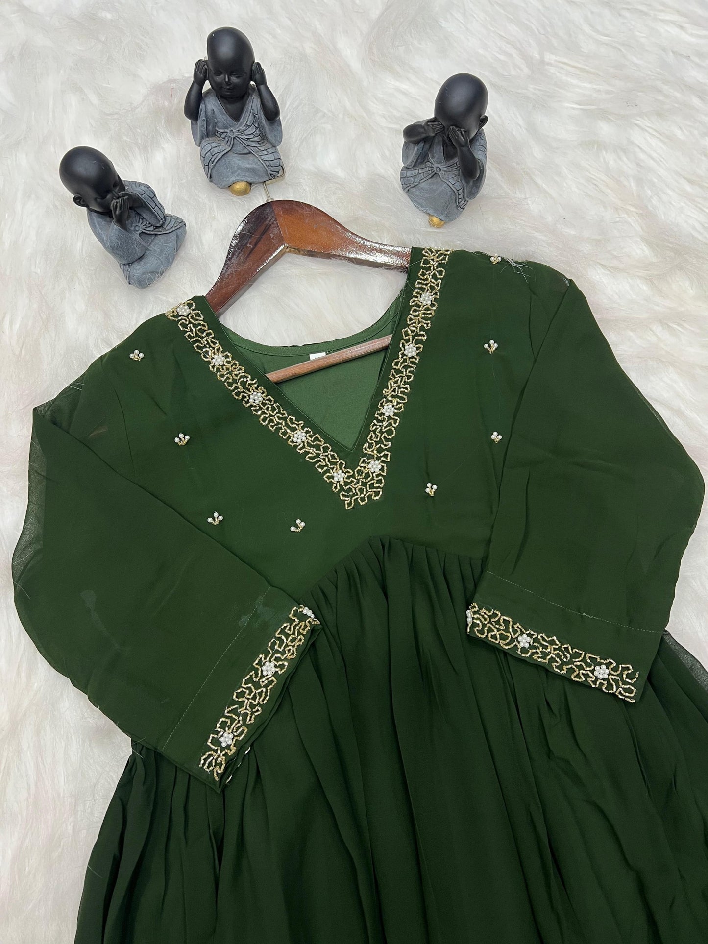 Georgette Dress with Khatli Maggam Handwork