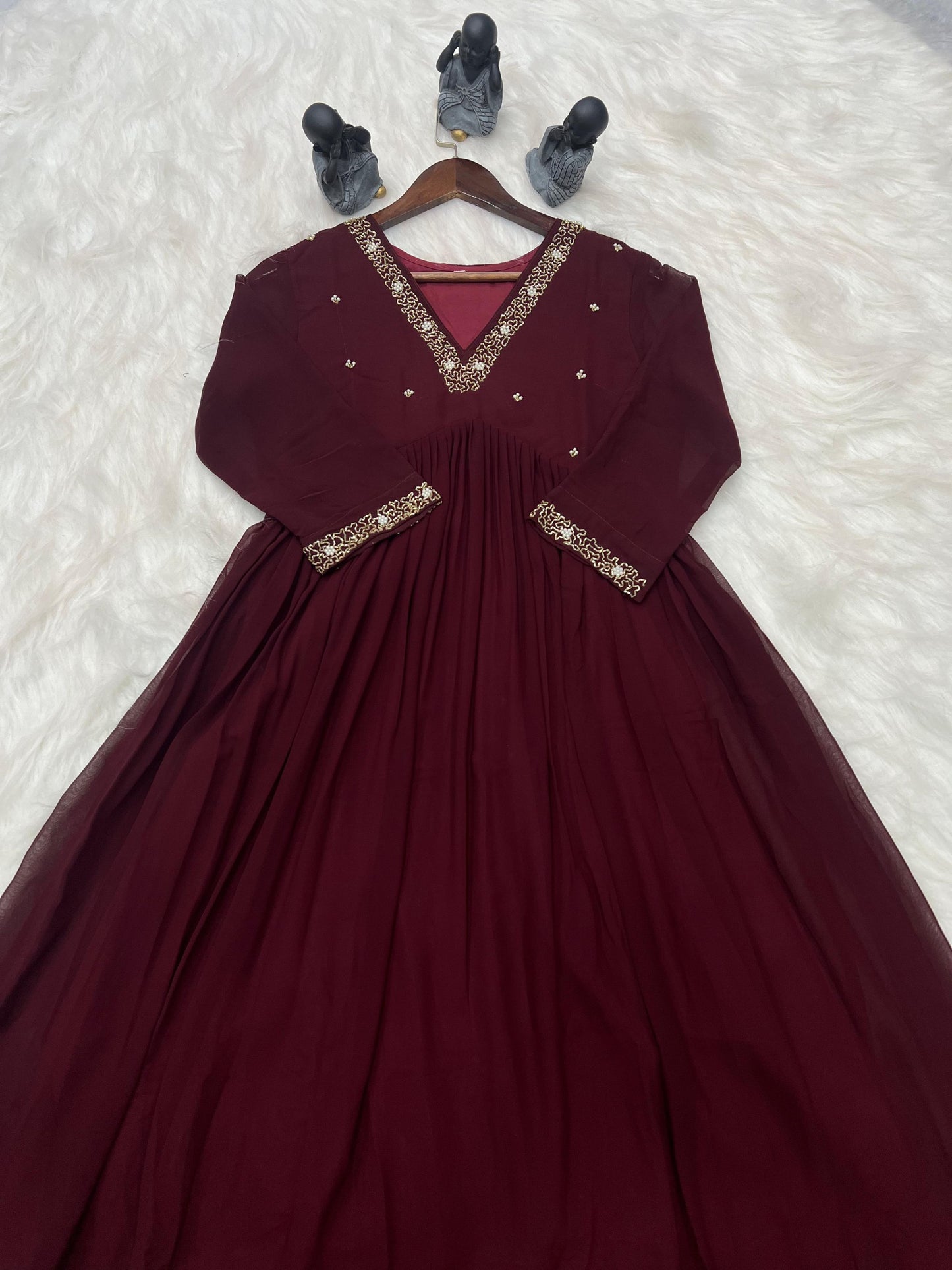 Georgette Dress with Khatli Maggam Handwork