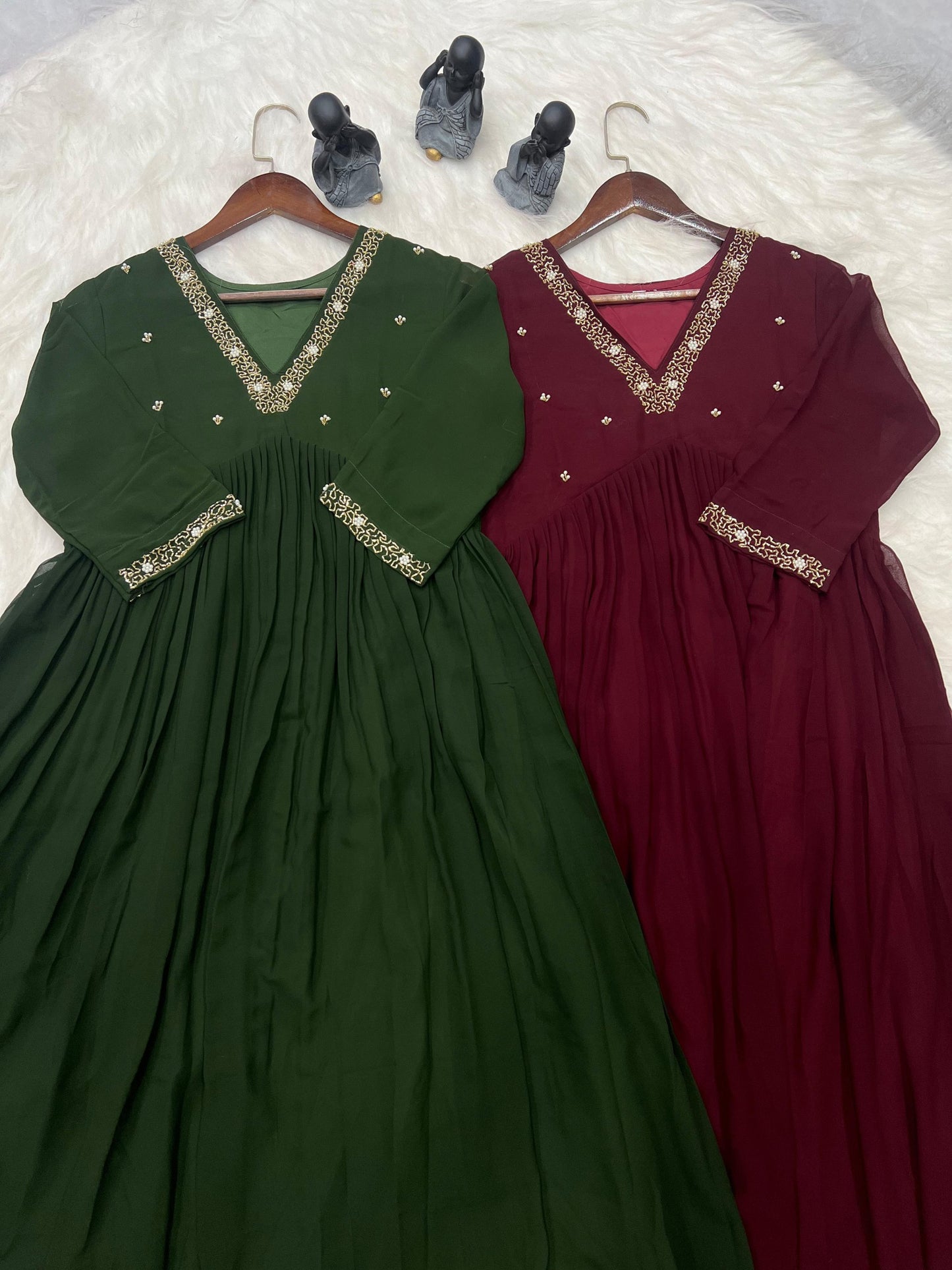 Georgette Dress with Khatli Maggam Handwork