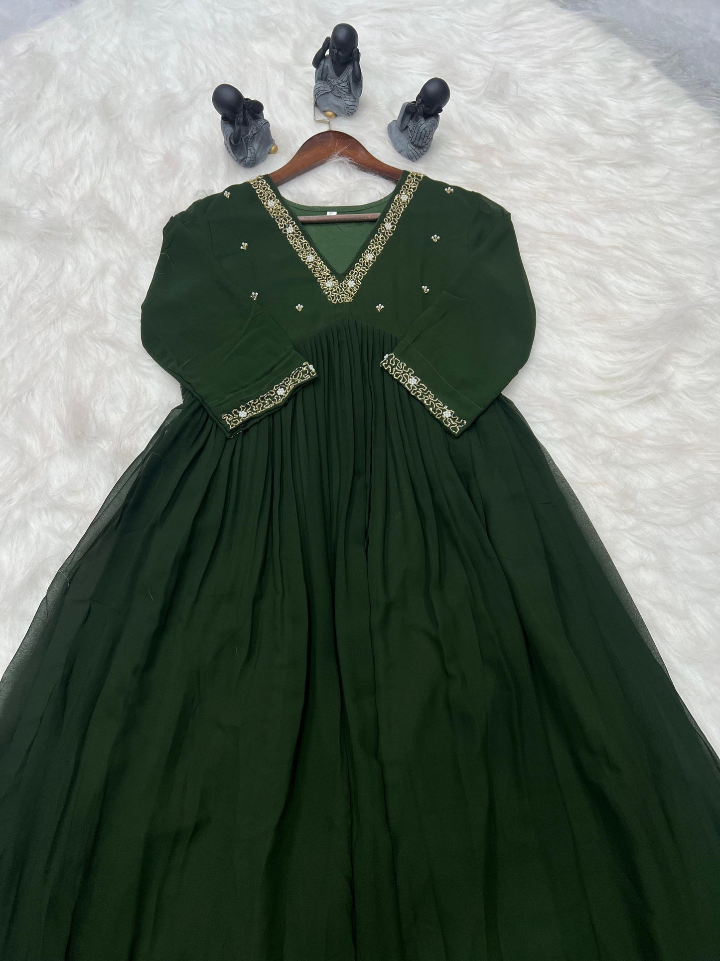 Georgette Dress with Khatli Maggam Handwork
