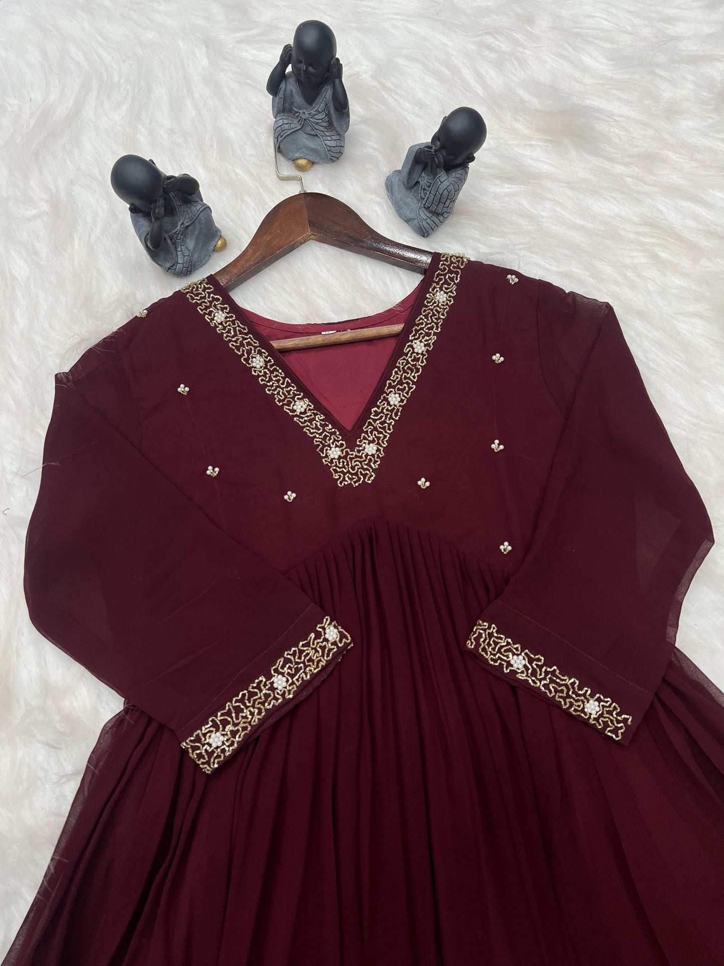 Georgette Dress with Khatli Maggam Handwork