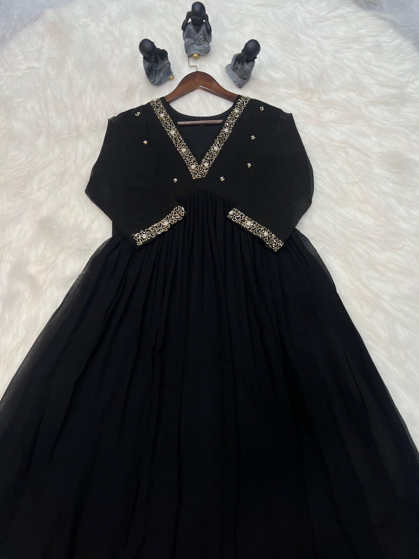 Georgette Dress with Khatli Maggam Handwork