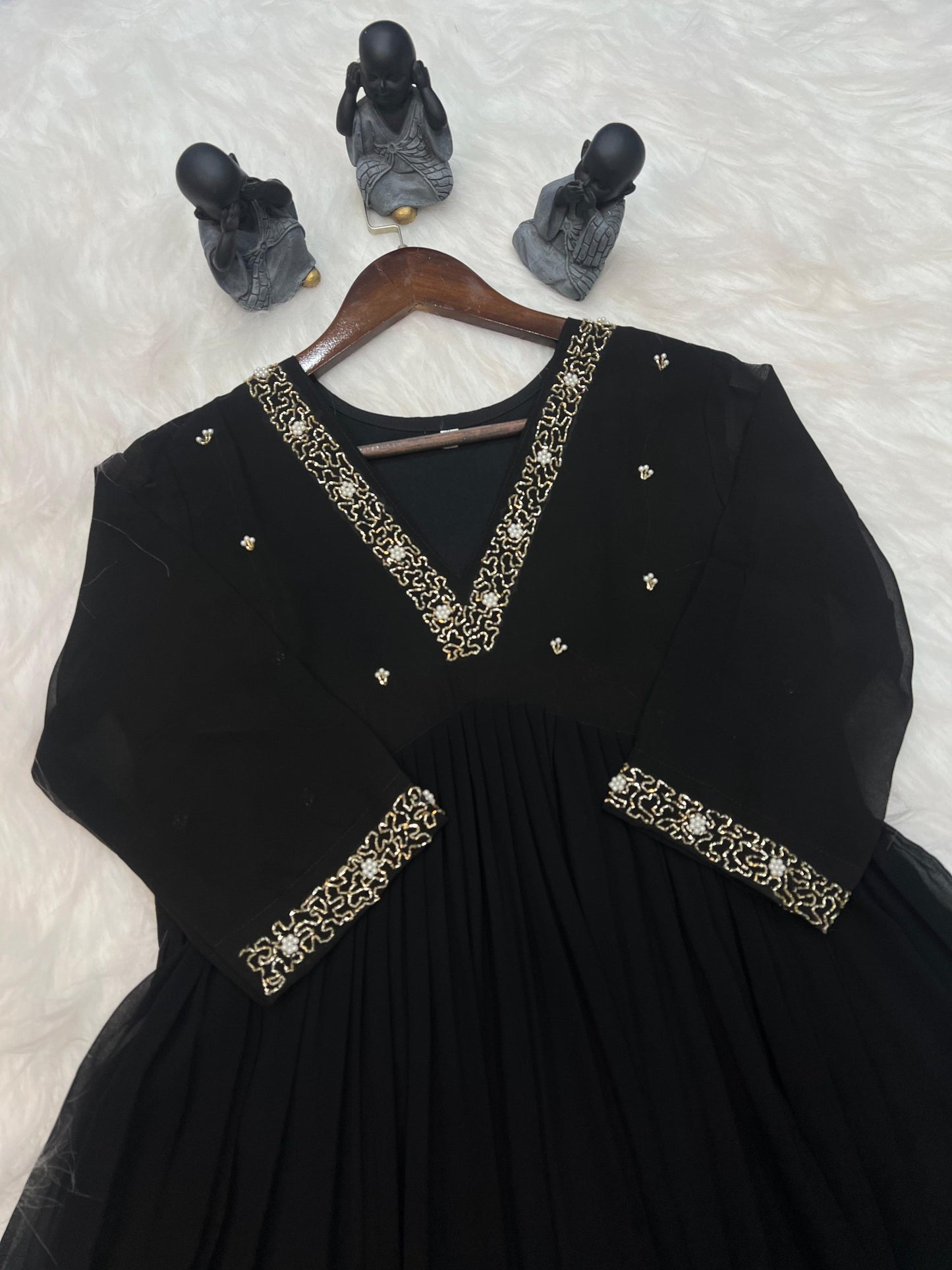 Georgette Dress with Khatli Maggam Handwork