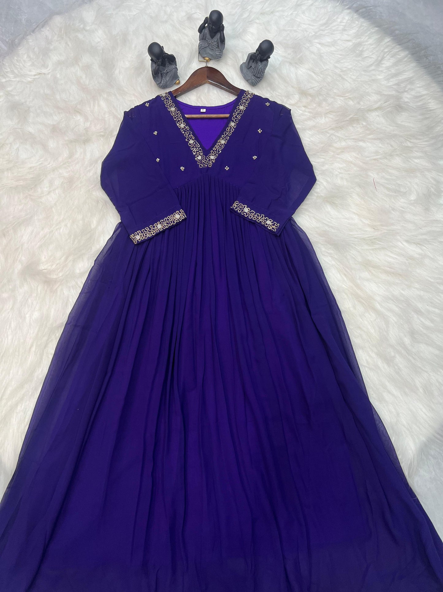 Georgette Dress with Khatli Maggam Handwork