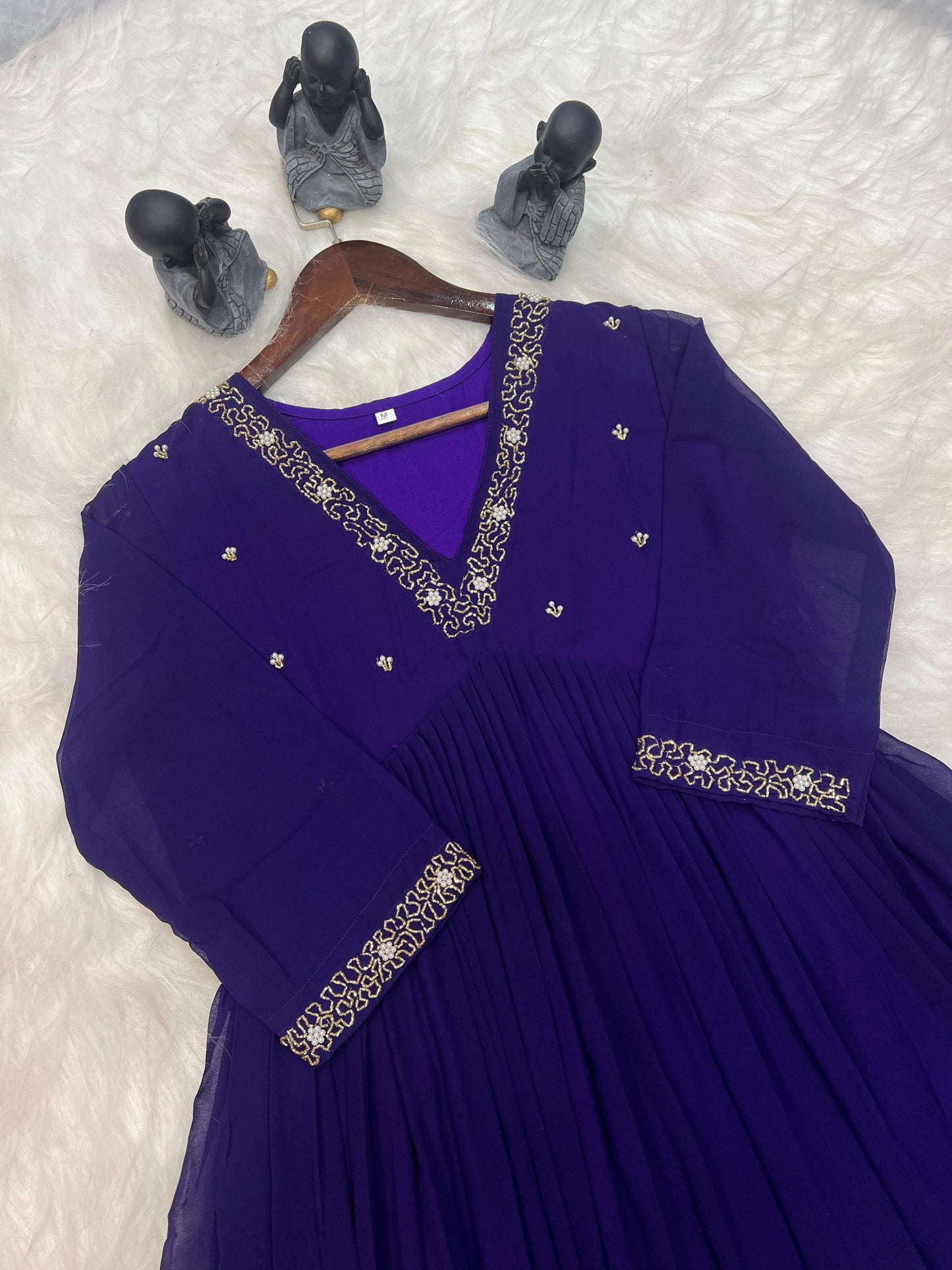 Georgette Dress with Khatli Maggam Handwork
