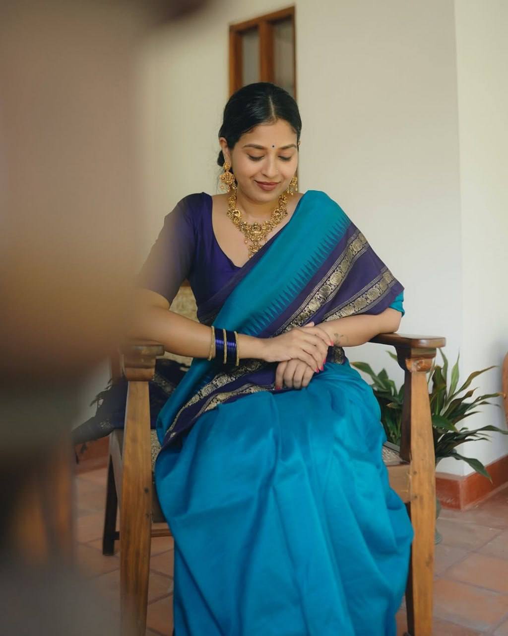 Lichi Silk Saree with Rich Pallu