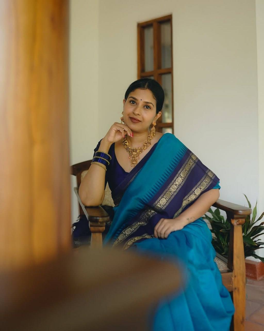 Lichi Silk Saree with Rich Pallu
