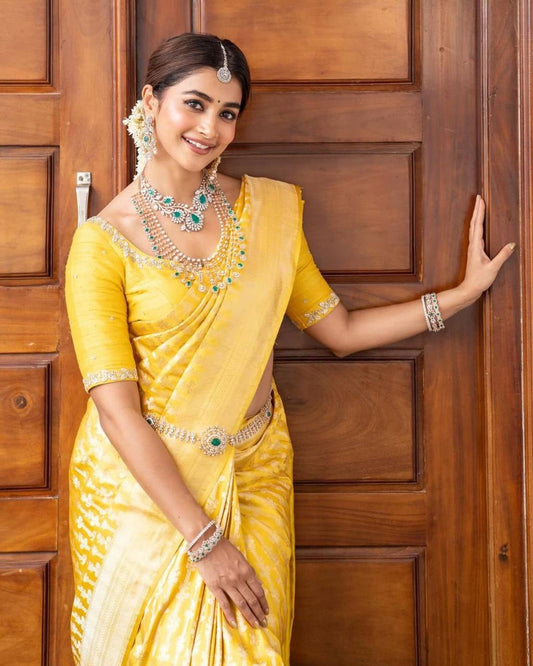Silk Saree with Rich Pallu & All-Over Jacquard