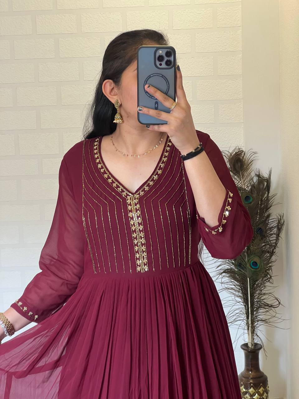 Georgette Dress with Handwork