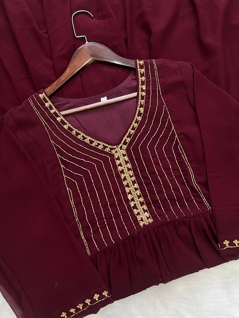 Georgette Dress with Handwork