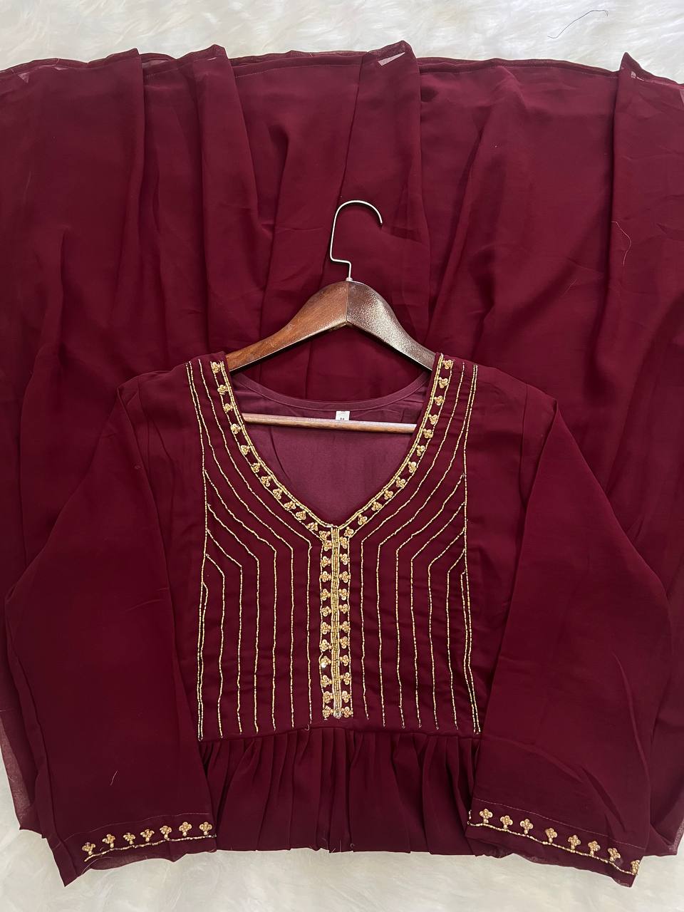 Georgette Dress with Handwork