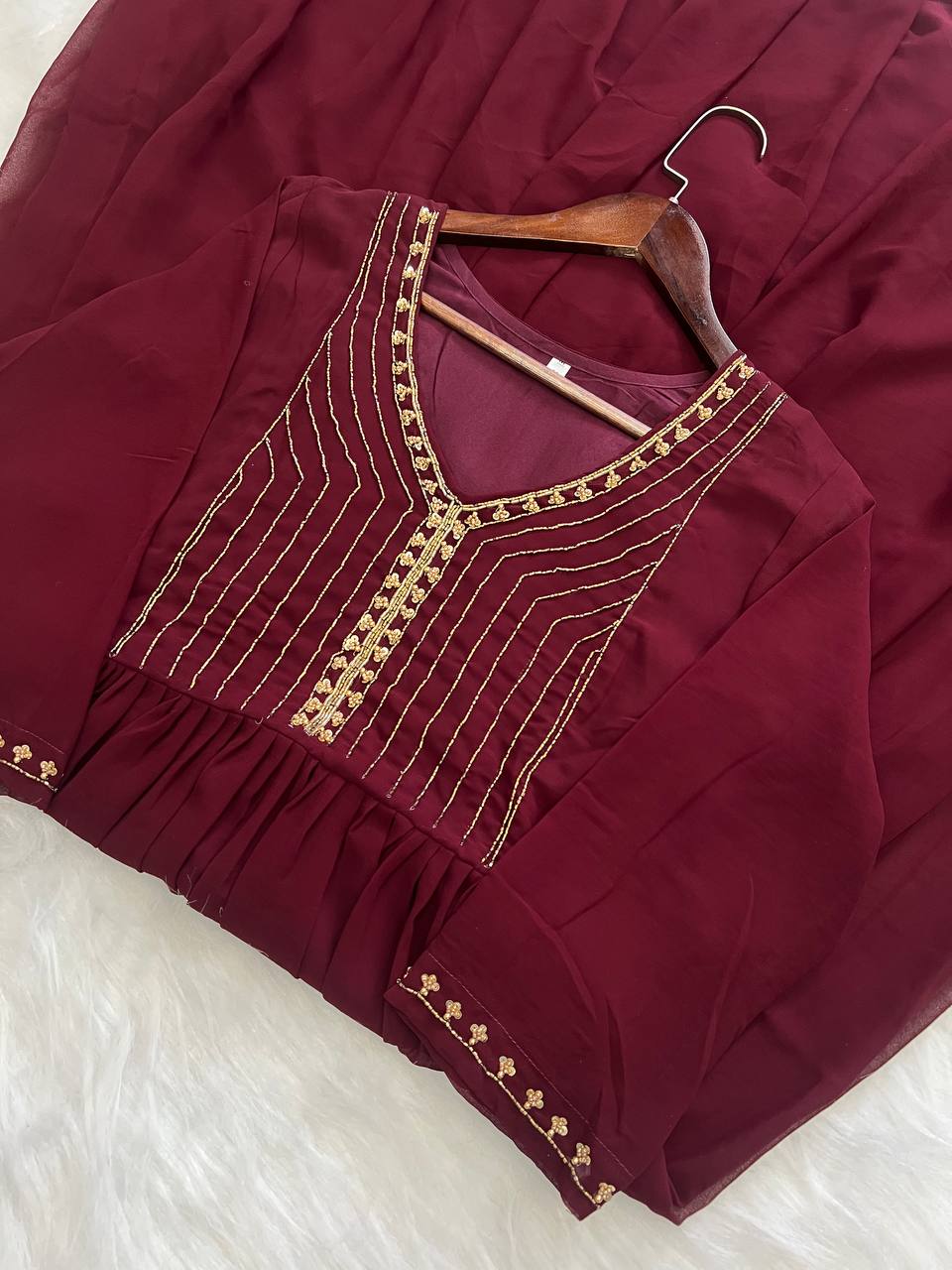 Georgette Dress with Handwork
