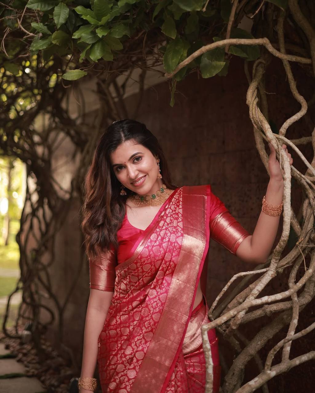 Silk Saree with Rich Pallu & All-Over Jacquard