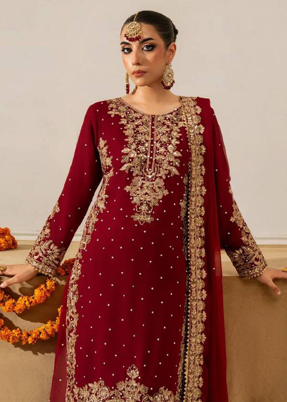 Georgette Plazo Suit Set with Rivet Moti & Sequin Work