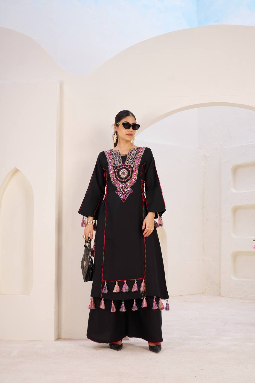 Reyon Cord-Set with Palazzo