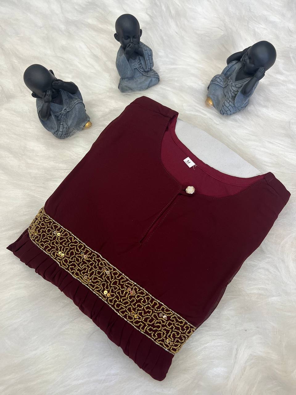 Georgette Dress with Khatli Maggam Handwork
