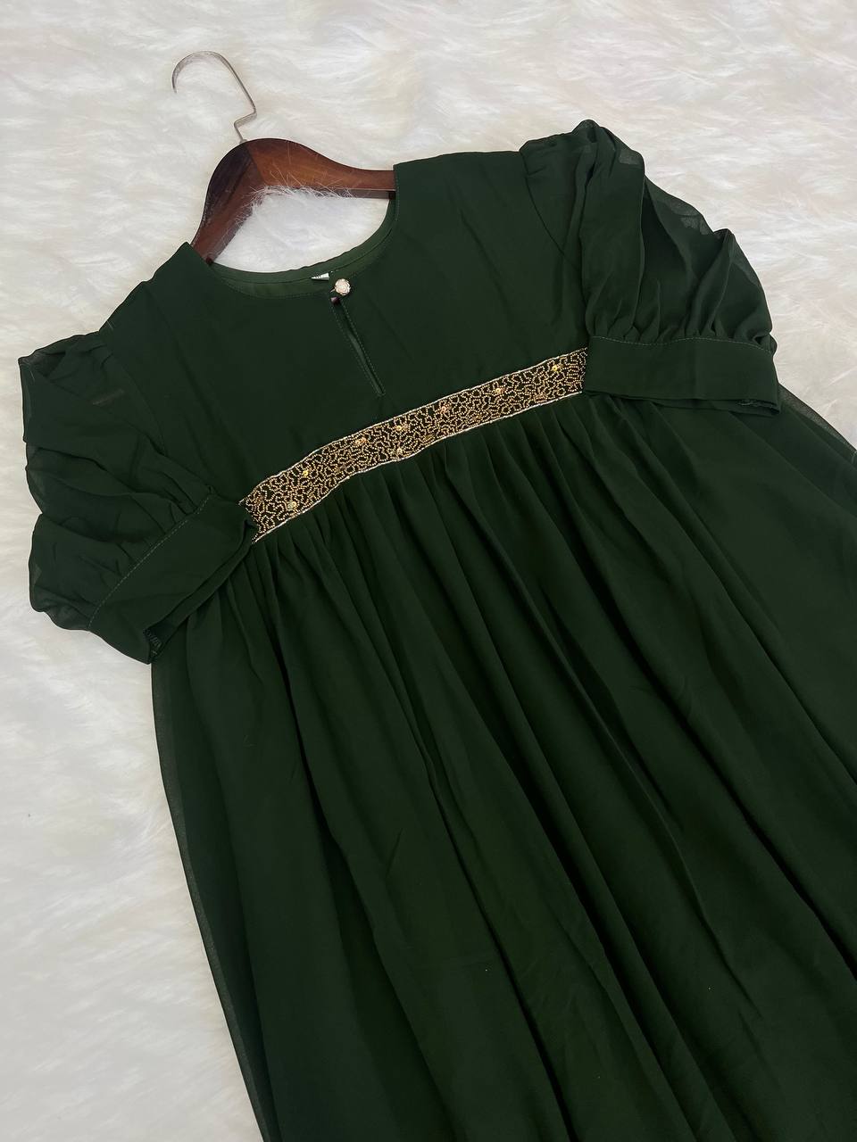 Georgette Dress with Khatli Maggam Handwork