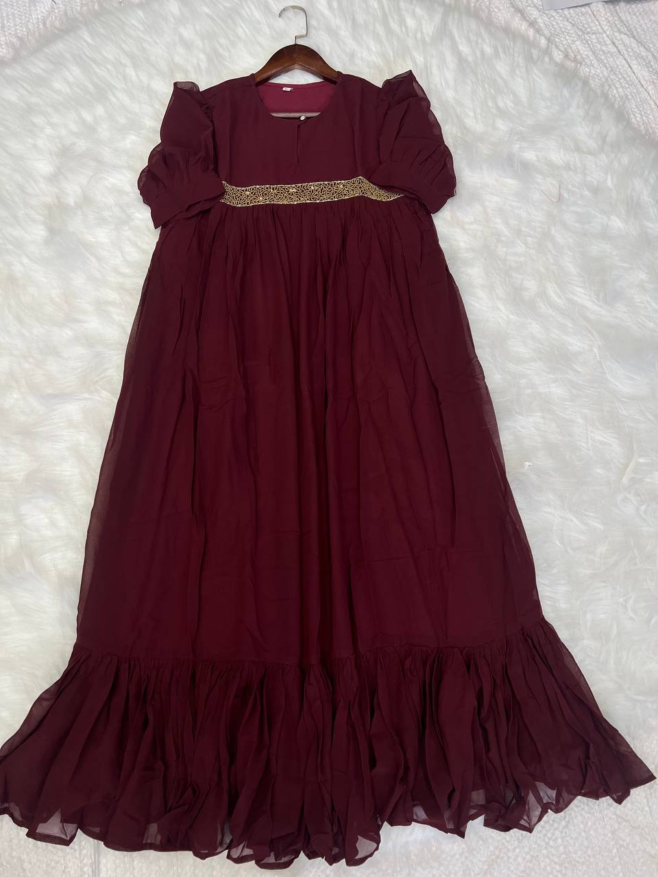 Georgette Dress with Khatli Maggam Handwork
