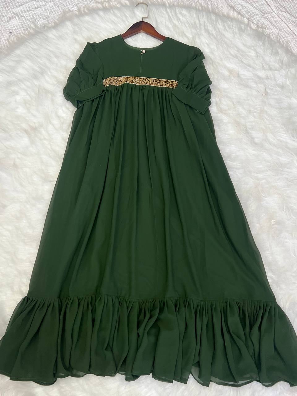 Georgette Dress with Khatli Maggam Handwork
