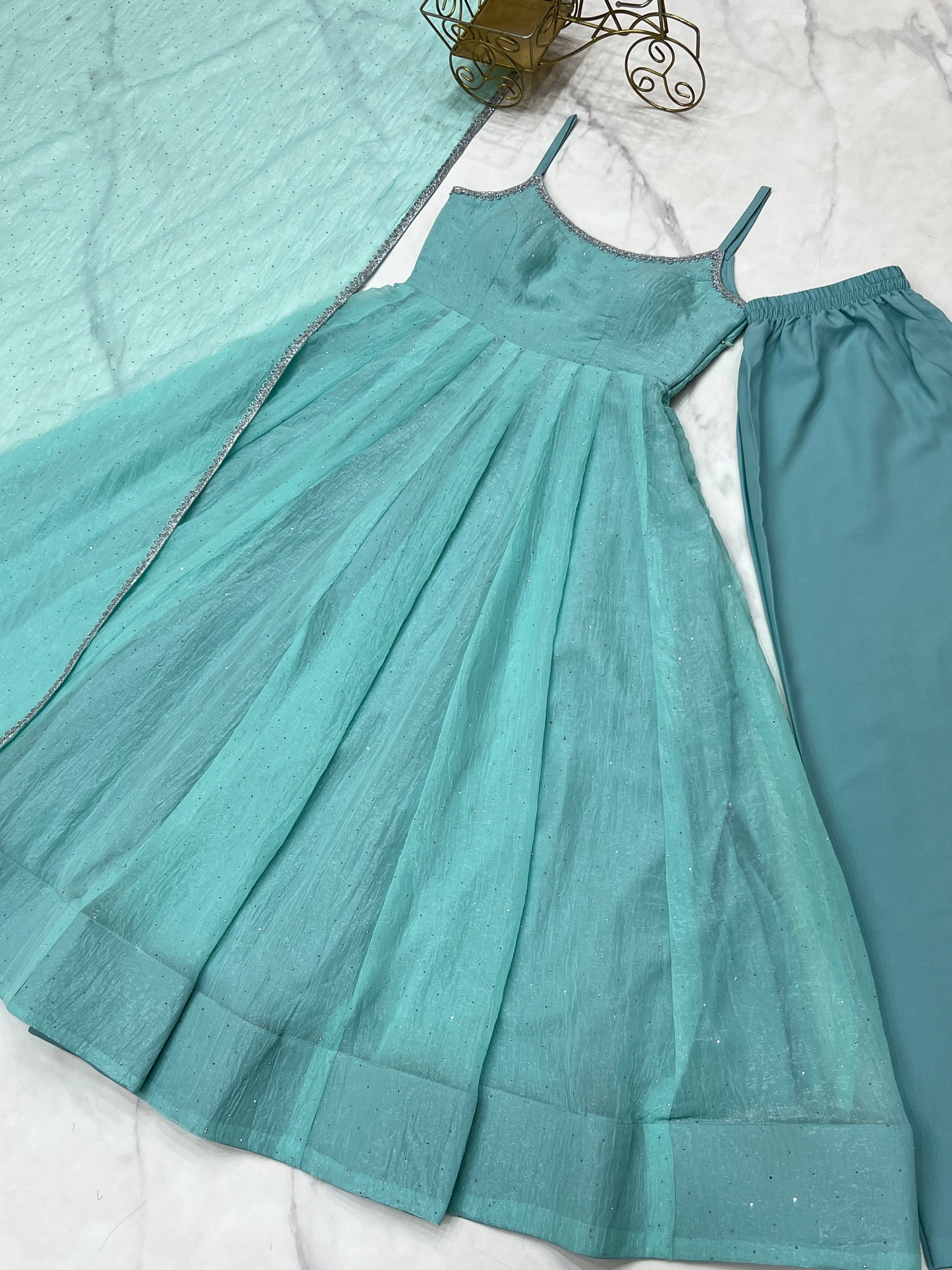 Royal Sirozki Anarkali Set in Crunchy Silk