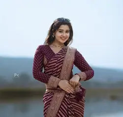 Banarasi Soft Silk Saree with Zari Motifs