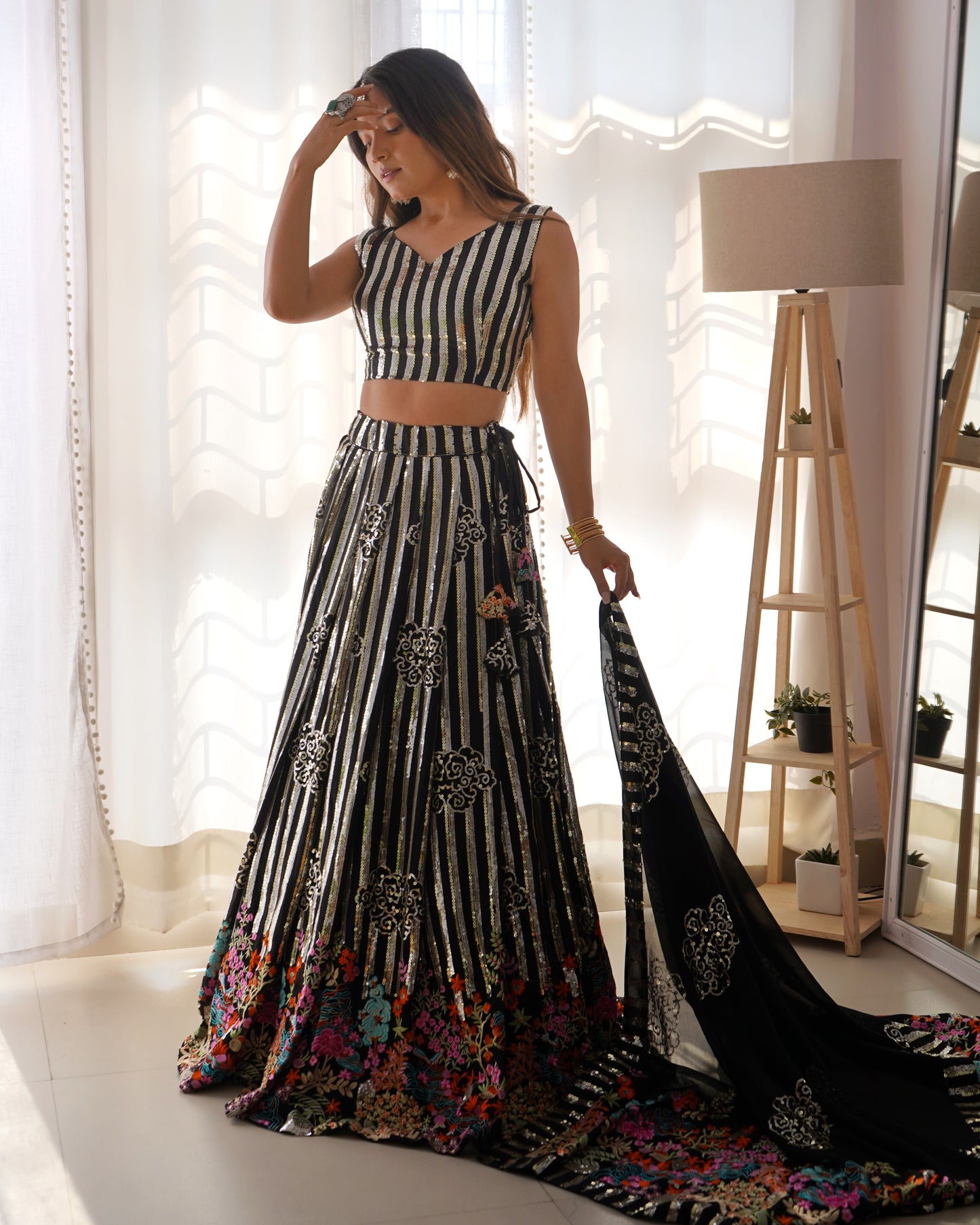 Designer Sequin Embroidered Lehenga