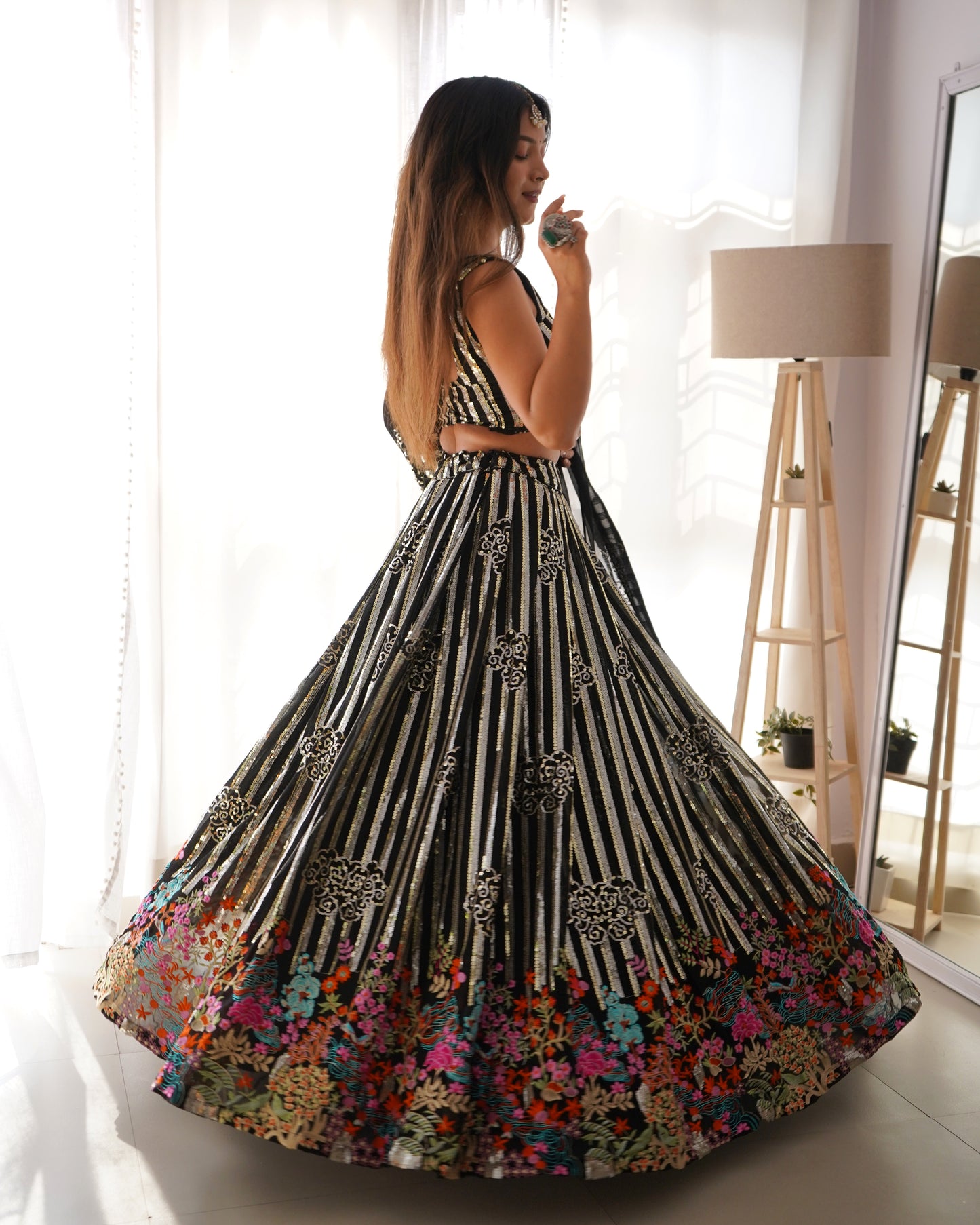 Designer Sequin Embroidered Lehenga